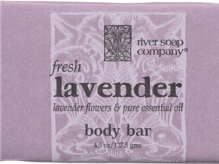 River Soap Company Soap - Fresh Lavender Bar - Case Of 1 - 4.5 Oz. Hot on Sale