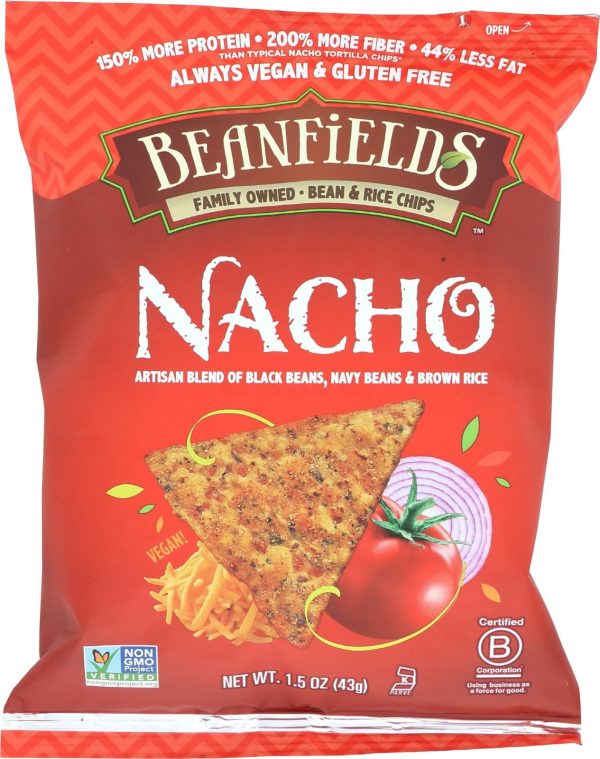 Beanfields Chips - Nacho Bean And Rice - Case Of 24 - 1.5 Oz. Fashion