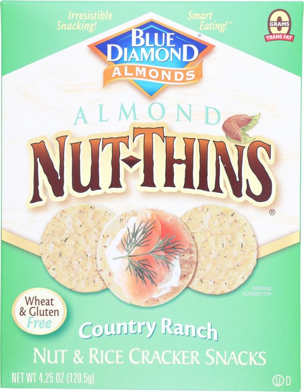 Blue Diamond Nut Thins - Country Ranch - Case Of 12 - 4.25 Oz. Online