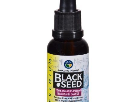 Amazing Herbs Black Seed Oil - Cold Pressed - Premium - 1 Fl Oz For Cheap