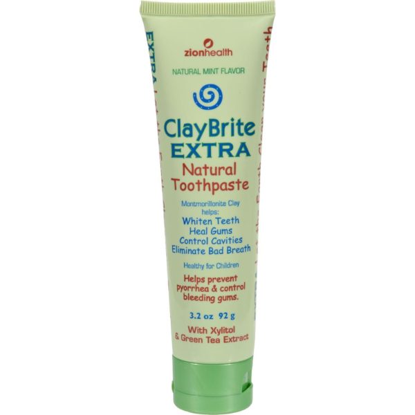 Zion Health Claybrite Extra Strength Toothpaste - 3.2 Oz Online