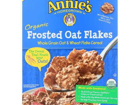 Annie s Homegrown Organic Frosted Oat Flakes Cereal - Case Of 10 - 10.8 Oz. Online