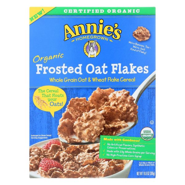 Annie s Homegrown Organic Frosted Oat Flakes Cereal - Case Of 10 - 10.8 Oz. Online