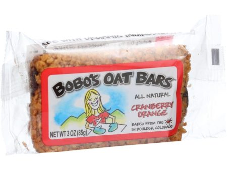 Bobo s Oat Bars - All Natural - Cranberry Orange - 3 Oz Bars - Case Of 12 Fashion