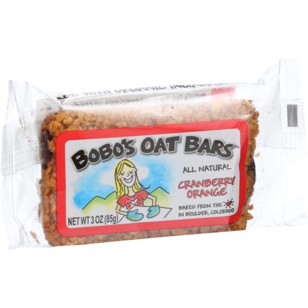 Bobo s Oat Bars - All Natural - Cranberry Orange - 3 Oz Bars - Case Of 12 Fashion