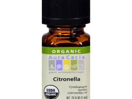 Aura Cacia Organic Essential Oil - Citronella - .25 Oz Supply