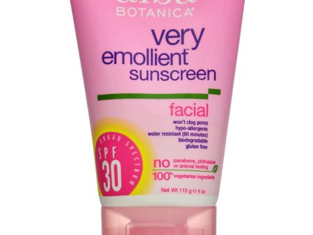 Alba Botanica Very Emollient Sunblock Facial Spf 30 - 4 Fl Oz Discount