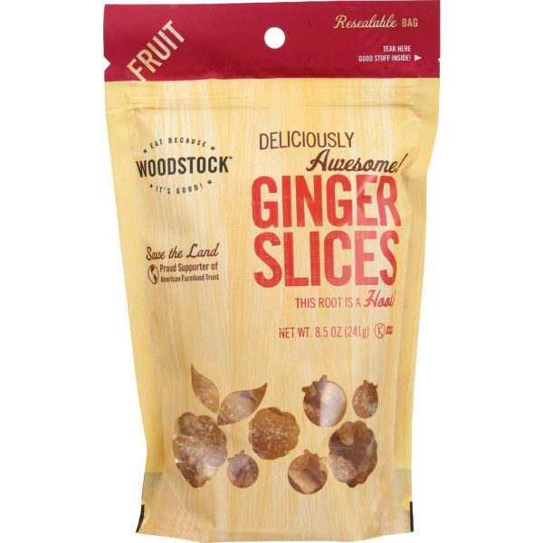 Woodstock Fruit - All Natural - Ginger - Slices - Low Sugar - Unsulphured - 8.5 Oz - Case Of 8 For Discount