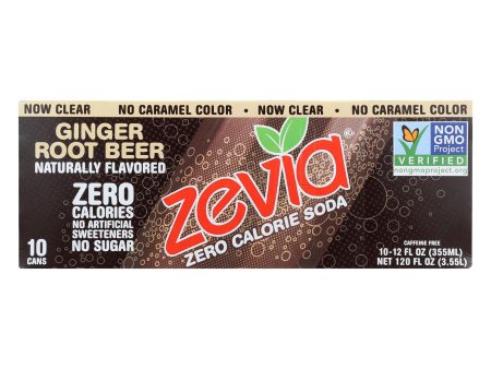 Zevia Zero Calorie Soda - Ginger Root Beer - Case Of 2 - 12 Fl Oz. Cheap