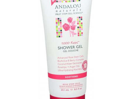 Andalou Naturals Soothing Shower Gel - 1000 Roses - 8.5 Oz Supply