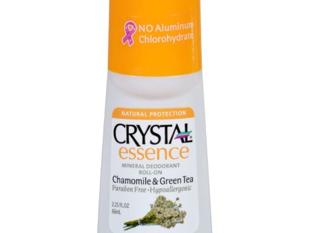 Crystal Essence Mineral Deodorant Roll-on Chamomile And Green Tea - 2.25 Fl Oz Fashion