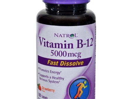 Natrol Fast Dissolving Vitamin B12 - 5000 Mcg - 100 Tabs Online now