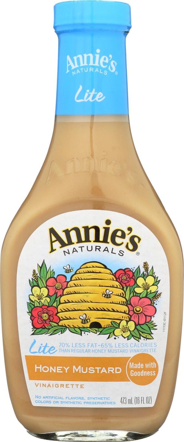 Annie s Naturals Lite Dressing Vinaigrette Honey Mustard - Case Of 6 - 16 Fl Oz. For Sale