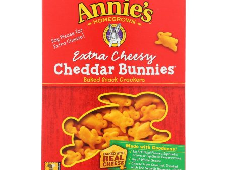 Annie s Homegrown Extra Cheesy Cheddar Bunnies - Case Of 12 - 7.5 Oz. on Sale