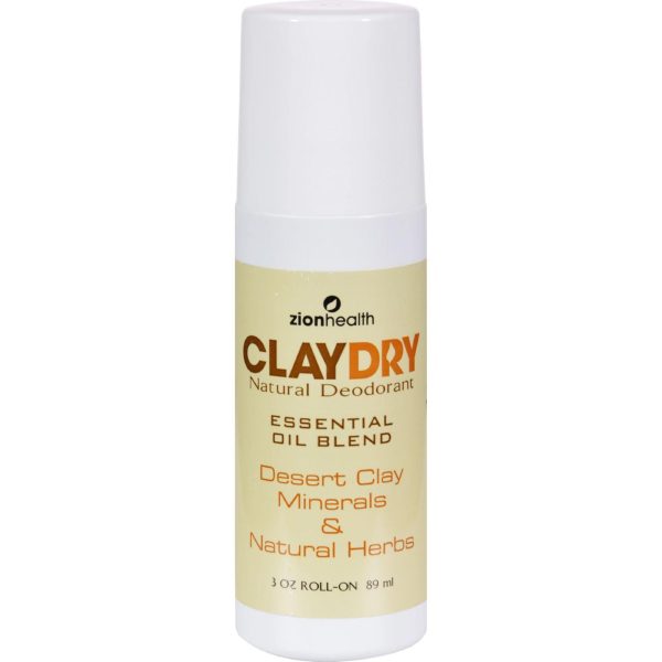 Zion Health Clay Dry Natural Deodorant - 3 Oz Fashion