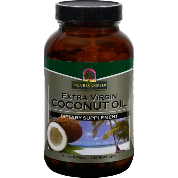 Nature s Answer Extra Virgin Coconut Oil - 120 Softgels Cheap