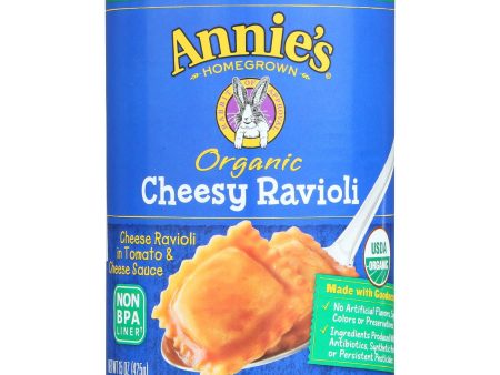 Annie s Homegrown Organic Cheesy Ravioli In Tomato And Cheese Sauce - Case Of 12 - 15 Oz. Supply