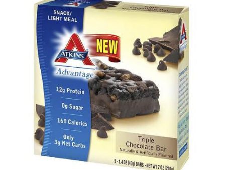 Atkins Advantage Bar - Triple Chocolate - Box Of 5 - 1.4 Oz Sale