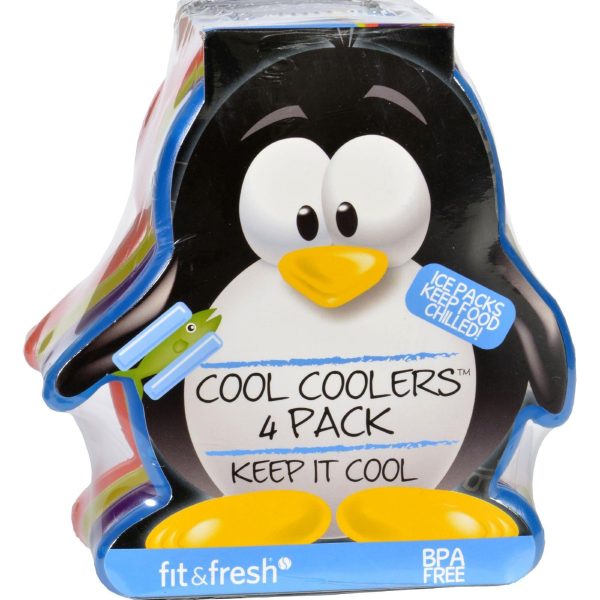 Fit And Fresh Ice Packs - Cool Coolers - Multicolored Penguin - 4 Count Hot on Sale