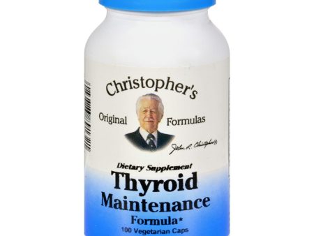 Dr. Christopher s Thyroid Maintenance - 485 Mg - 100 Vegetarian Capsules Fashion