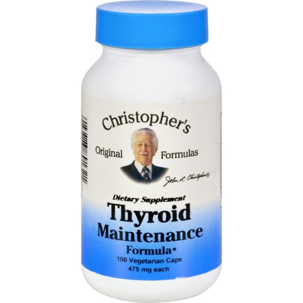 Dr. Christopher s Thyroid Maintenance - 485 Mg - 100 Vegetarian Capsules Fashion