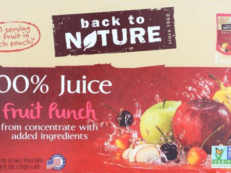 Back To Nature Juice - Fruit Punch - Case Of 5 - 6 Fl Oz. Hot on Sale