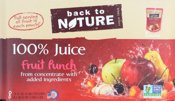 Back To Nature Juice - Fruit Punch - Case Of 5 - 6 Fl Oz. Hot on Sale