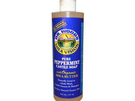 Dr. Woods Pure Castile Soap Peppermint - 16 Fl Oz Fashion