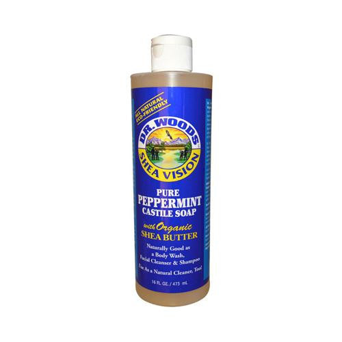 Dr. Woods Pure Castile Soap Peppermint - 16 Fl Oz Fashion