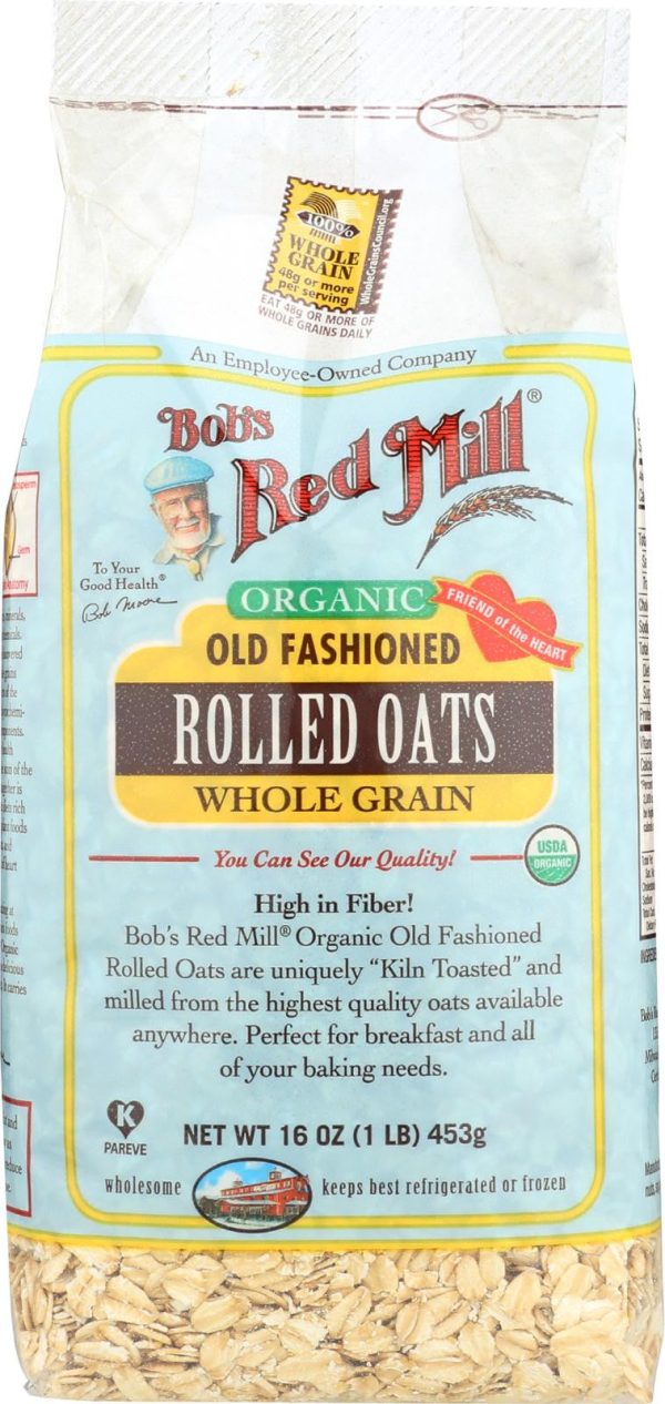 Bob s Red Mill Organic Old Fashioned Rolled Oats - 16 Oz - Case Of 4 on Sale