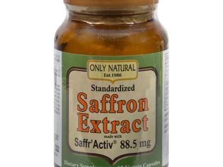 Only Natural Saffron Extract - 88.5 Mg - 60 Vegetable Capsules Sale