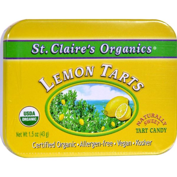 St Claire s Organic Lemon Tarts Display Case - Case Of 6 - 1.5 Oz For Cheap