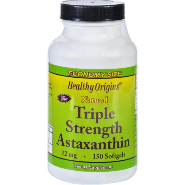 Healthy Origins Astaxanthin - Natural - Triple Strength - 12 Mg - 150 Softgels For Discount