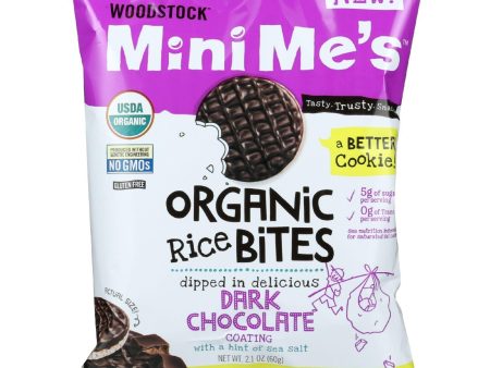 Woodstock Rice Bites - Organic - Mini Mes - Dark Chocolate - Sea Salt - 2.1 Oz - Case Of 8 Sale