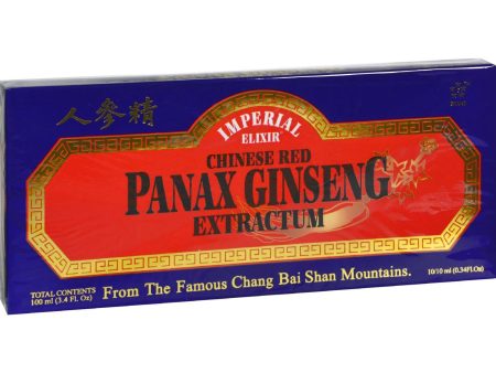 Imperial Elixir Chinese Red Panax Ginseng Extractum - 10 Bottles - 10 Ml Each on Sale