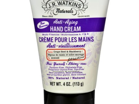 J.r. Watkins Hand Cream - Anti Aging - 4 Oz For Discount