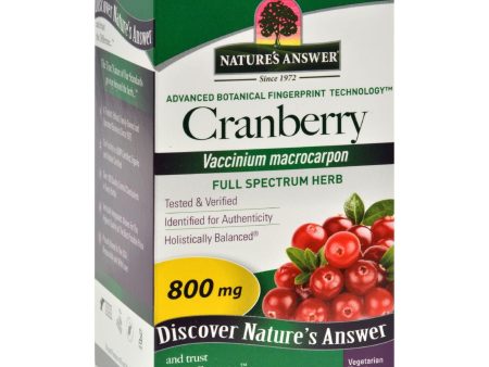 Nature s Answer Cranberry Fruit - 90 Vegetarian Capsules on Sale