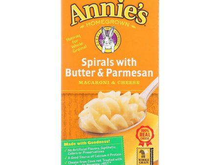 Annie s Homegrown Spirals With Butter And Parmesan Macaroni And Cheese - Case Of 12 - 5.25 Oz. Sale