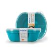 Preserve Small Square Food Storage Container - Aqua - 2 Pack Cheap