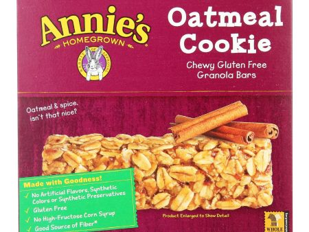 Annie s Homegrown Chewy Gluten Free Granola Bars Oatmeal Cookies - Case Of 12 - 4.9 Oz. Sale