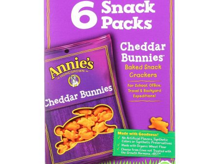 Annie s Homegrown Cheddar Bunnies Baked Snack Crackers - Case Of 6 - 1 Oz. Online Sale