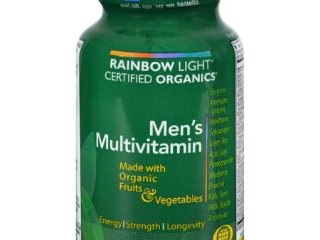 Rainbow Light Certified Organics Men s Multivitamin - 120 Vegetarian Capsules on Sale