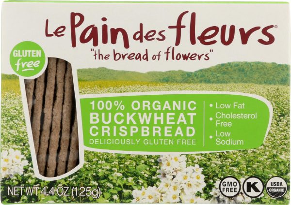 Le Pain Des Fleurs Organic Crisp Bread - Buckwheat - Case Of 6 - 4.41 Oz. Online Sale