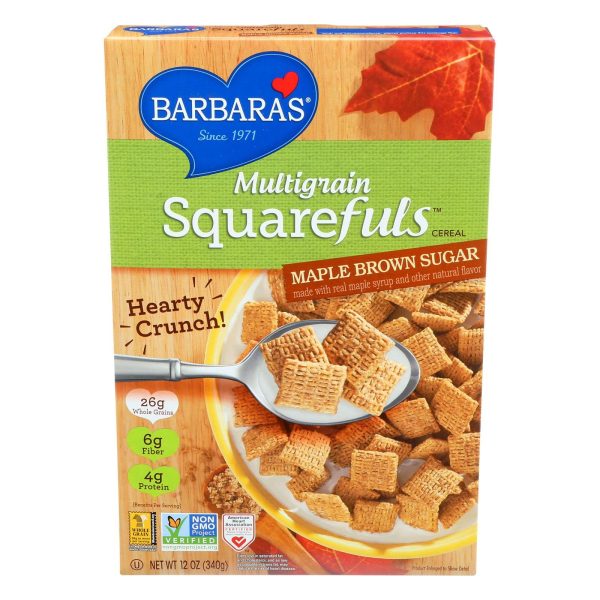 Barbara s Bakery Multigrain Squarefuls - Maple Brown Sugar - Case Of 12 - 12 Oz. Discount