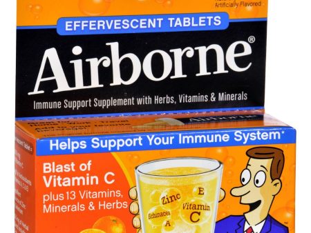 Airborne Effervescent Tablets With Vitamin C - Zesty Orange - 10 Tablets Sale