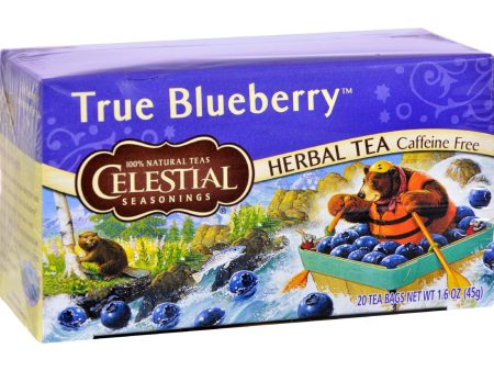 Celestial Seasonings Herbal Tea - Caffeine Free - True Blueberry - 20 Bags Online