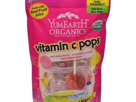 Yummy Earth Organic Vitamin C Pops - 3 Oz - Case Of 6 For Sale