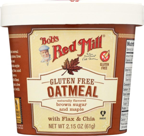 Bob s Red Mill Gluten Free Oatmeal Cup, Brown Sugar And Maple - 2.15 Oz - Case Of 12 Hot on Sale