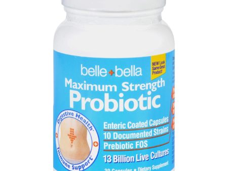 Belle And Bella Ultra 10 Probiotic - Maximum Strength - 30 Capsules Hot on Sale