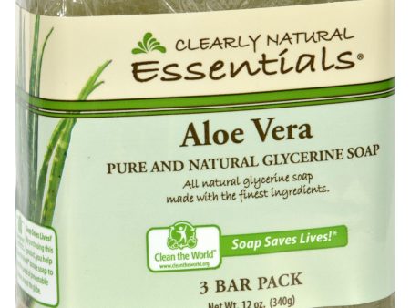 Clearly Natural Bar Soap - Aloe Vera - 3 Pack - 4 Oz For Sale